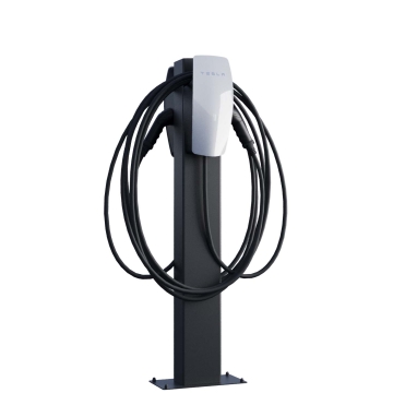 Tesla Wallbox Standfod VoltStand til to med bundplade, sort