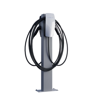 Tesla Wall Connector-stander VoltStand til to med bundplade, grå