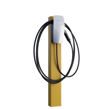 Tesla Wall Connector stander VoltStand med jordanker, rapsgul