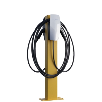 Tesla Wall Connector VoltStand Duo med bundplade, rapsgul