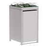 Tildas skraldespandsskjuler til 1 stk. 240L affaldscontainer, lysegrå metallic.