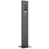 Samtaleanlæg med stativ + bundplade for Two Doorbird D1102KV med tastaturmodul antracit