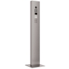 Samtaleanlæg med stativ + bundplade for Two Doorbird D1102KV med tastaturmodul i rustfrit stål