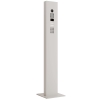 Samtaleanlæg med stativ + bundplade for Two Doorbird D1102KV med tastaturmodul hvid