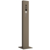 Samtaleanlæg med stativ + bundplade for Two Doorbird D1102KV med tastaturmodul beige grå