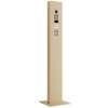 Samtaleanlæg med stativ + bundplade for Two Doorbird D1102KV med tastaturmodul beige