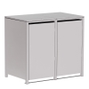 Affaldscontainer Helmut 2 stk. 120L i lysegrå metallic