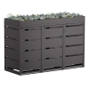 Affaldsspandsskjuler Egon til 3 x 120 liters spande, sort