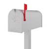 Amerikansk postkasse, US Mail, hvid.