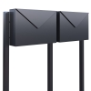 Letter for Two postkassesystem i antracit