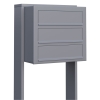 Postkasseanlæg Cube for Three grå metallic