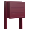Postkasseanlæg Cube for Three rød