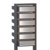 Postkasseanlæg Stairs for Six grå metallic med klap i rustfrit stål