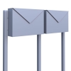 Postkasseanlæg Letter for Two grå metallic