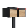 Postkasse med stander Americano for Two sort med HPL front