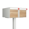 Postkasse med stander Americano for Two hvid med HPL front