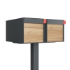 Postkasse med stander Americano for Two antracit med HPL front