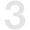 Husnumre ''3'' hvid