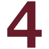 Husnumre ''4'' rød
