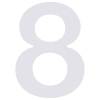 Husnumre ''8'' hvid