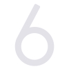 Husnumre ''6'' hvid