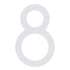Husnumre ''8'' hvid