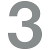 Husnumre ''3'' grå metallic