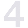 Husnumre ''4'' hvid