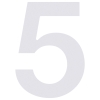 Husnumre ''5'' hvid