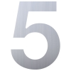 Husnumre ''5'' rustfrit stål
