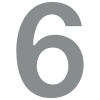 Husnumre ''6'' grå metallic