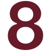 Husnumre ''8'' rød
