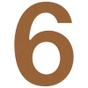Husnumre ''6'' rust