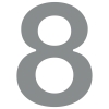Husnumre ''8'' grå metallic