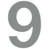 Husnumre ''9'' grå metallic