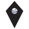 Ringetryk Diamant sort