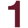 Husnumre ''1'' rød