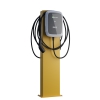 VW Wallbox Standfod StationMaster for Two med bundplade, gul