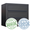 Postkasse Cube for Three Sort - Rustfrit stål - 3 enheder