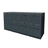 Affaldscontainerboks Lewis til 4 stk. 240 liters affaldscontainere, antracit.