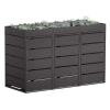 Edgar 3-dobbelt skraldespandsskjuler til 240 liters beholdere, sort.