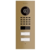 Vægmonteret dørtelefonsystem Smart-IN til to Doorbird D1102V, messinglook