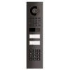 Vægmonteret dørtelefonsystem Smart-ON til Two Doorbird D1102KV med tastaturmodul, grafit sort.