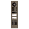 Overflademonteret dørtelefon Smart-ON til Two Doorbird D1102KV med tastaturmodul, beigegrå.