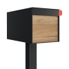 Postkasse med stander Americano sort med HPL front