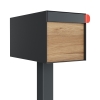 Postkasse med stander Americano antracit med HPL front