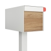 Postkasse med stander Americano hvid med HPL front