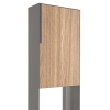 Postkasse Faro grå metallic med HPL front