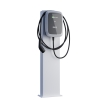 VW Wallbox Standfodsstation Master med bundplade i hvid.