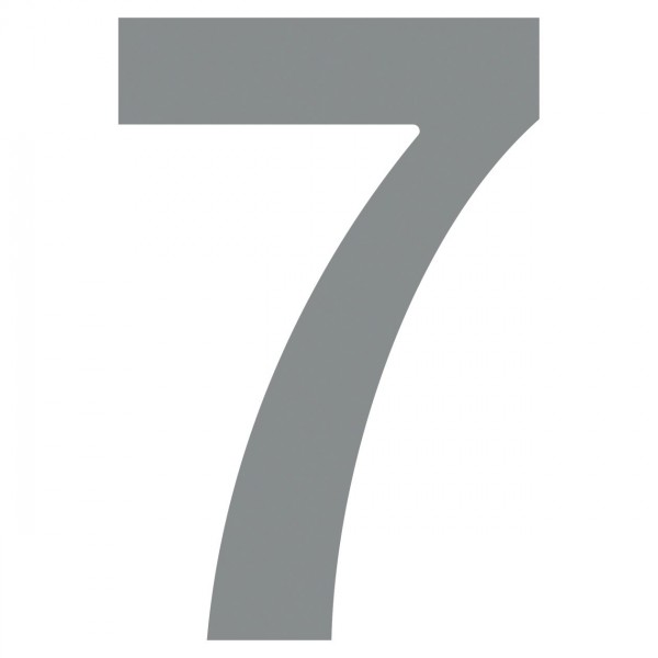 Husnumre ''7'' grå metallic
